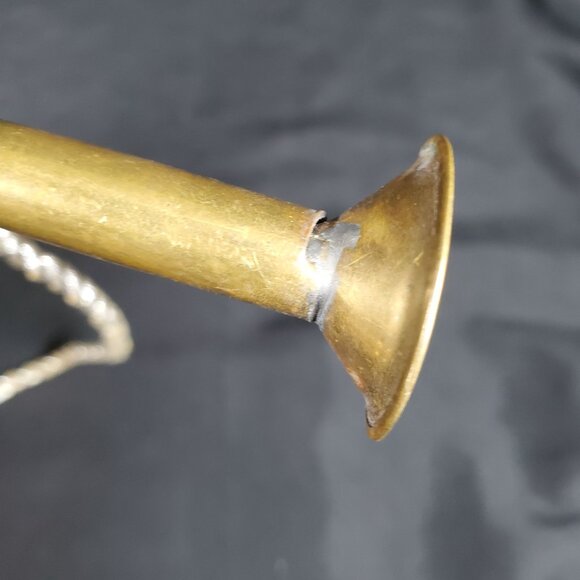 Vintage Brass Bugle Horn with Gold Rope Tassels Decorative Wall Hanging - Picture 14 of 15